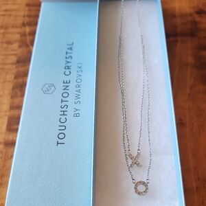 Touchstone Crystal Silver XO Necklace